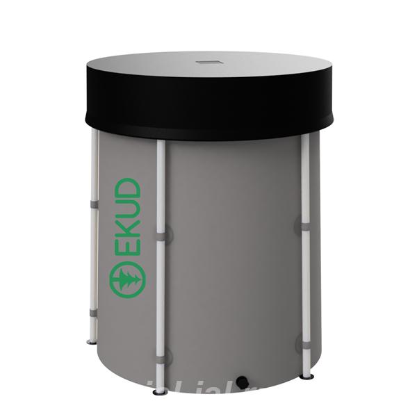 Новая складная ёмкость бак бочка для воды EKUD 1000 литров с крышкой h ...